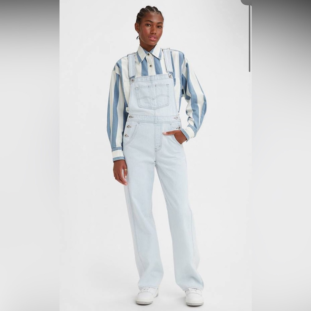 Levis Silvertab Light Blue Denim Overalls